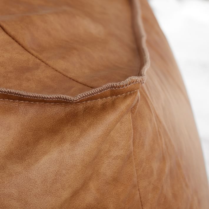 Vegan Leather Caramel Modern Lounger | Pottery Barn Teen