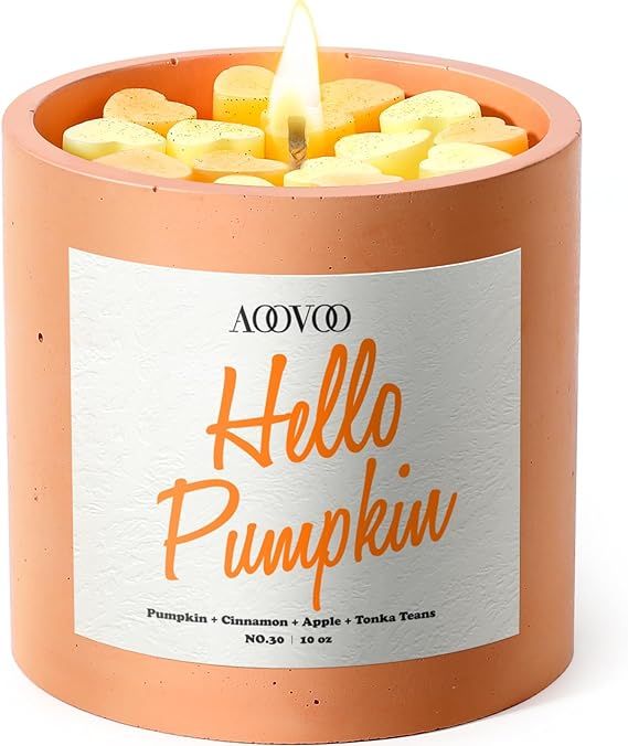 Pumpkin Spice Candle - Fall Candles, Thanksgiving Decorations, Hello Pumpkin Candle, Autumn Decor... | Amazon (US)