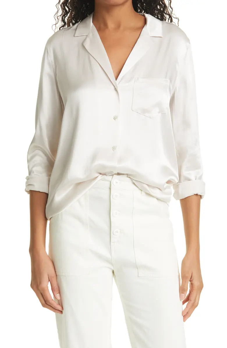 Rebel Long Sleeve Satin Button-Up Blouse | Nordstrom | Nordstrom