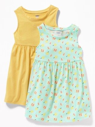 Old Navy Baby Sleeveless Jersey Dress 2-Pack For Toddler Girls Lemons Size 12-18 M | Old Navy US