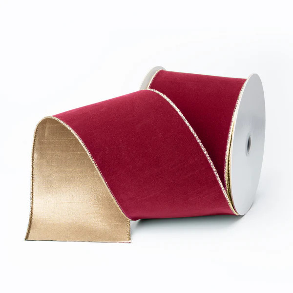 Red Suede and Gold Ribbon | Fig and Dove