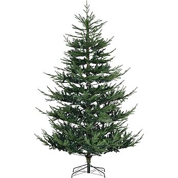 HOMCOM 7.5 Foot Artificial Christmas Tree, Pine Hinged Xmas Tree with 1218 Realistic Branches, St... | Amazon (US)