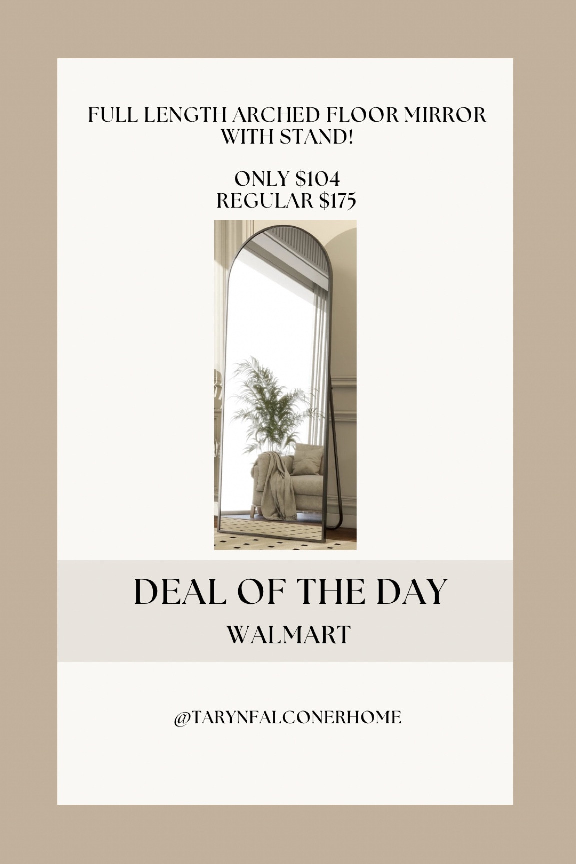 Full length arched floor mirror with stand! ON SALE! Only $104!

#mirror #onsale #dealoftheday #homedecor #homeaccents #homefind #affordable #budgetfriendltdecor

#LTKSaleAlert #LTKHome