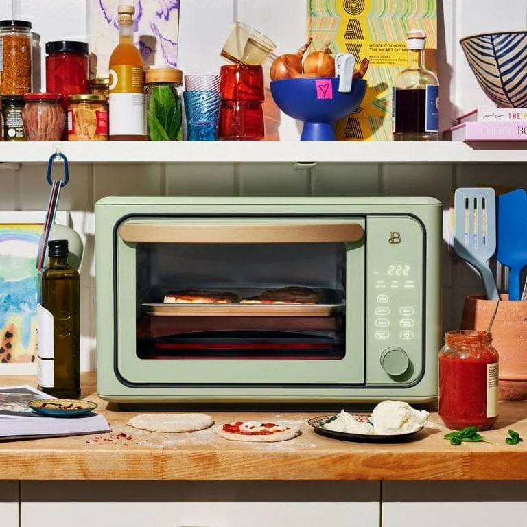 Beautiful 6 Slice Touchscreen Air Fryer Toaster Oven, Sage Green by Drew Barrymore | Walmart (US)