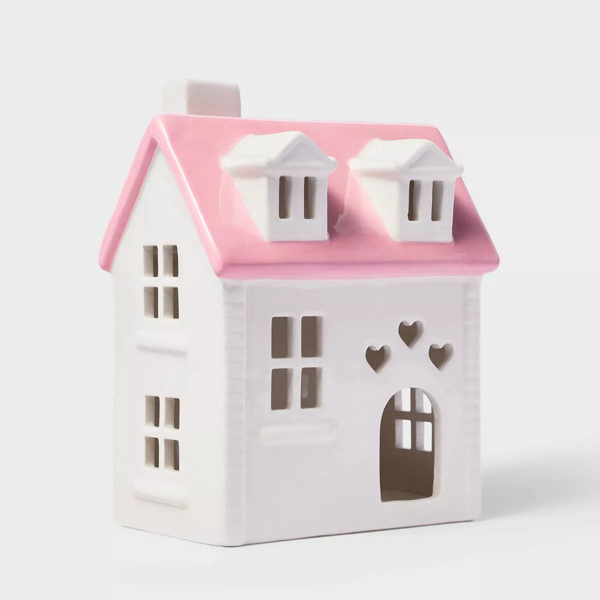 Valentine Ceramic Short Building Figurine Pink/White - Spritz™ | Target