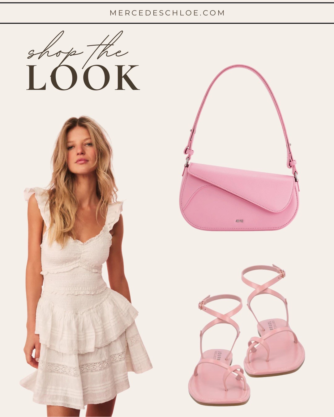 Love this frilly cream mini dress paired with a baby pink bag and strappy sandals 

#LTKStyleTip #LTKSeasonal #LTKSpringSale