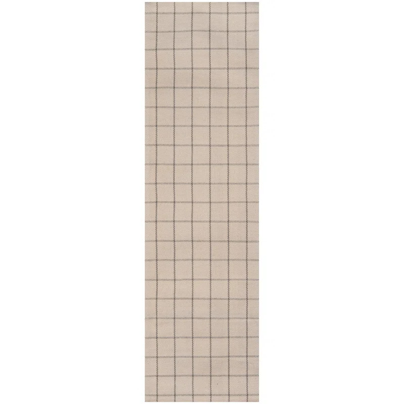 Marlborough Plaid Handmade Handwoven Wool Area Rug in Ivory | Wayfair North America