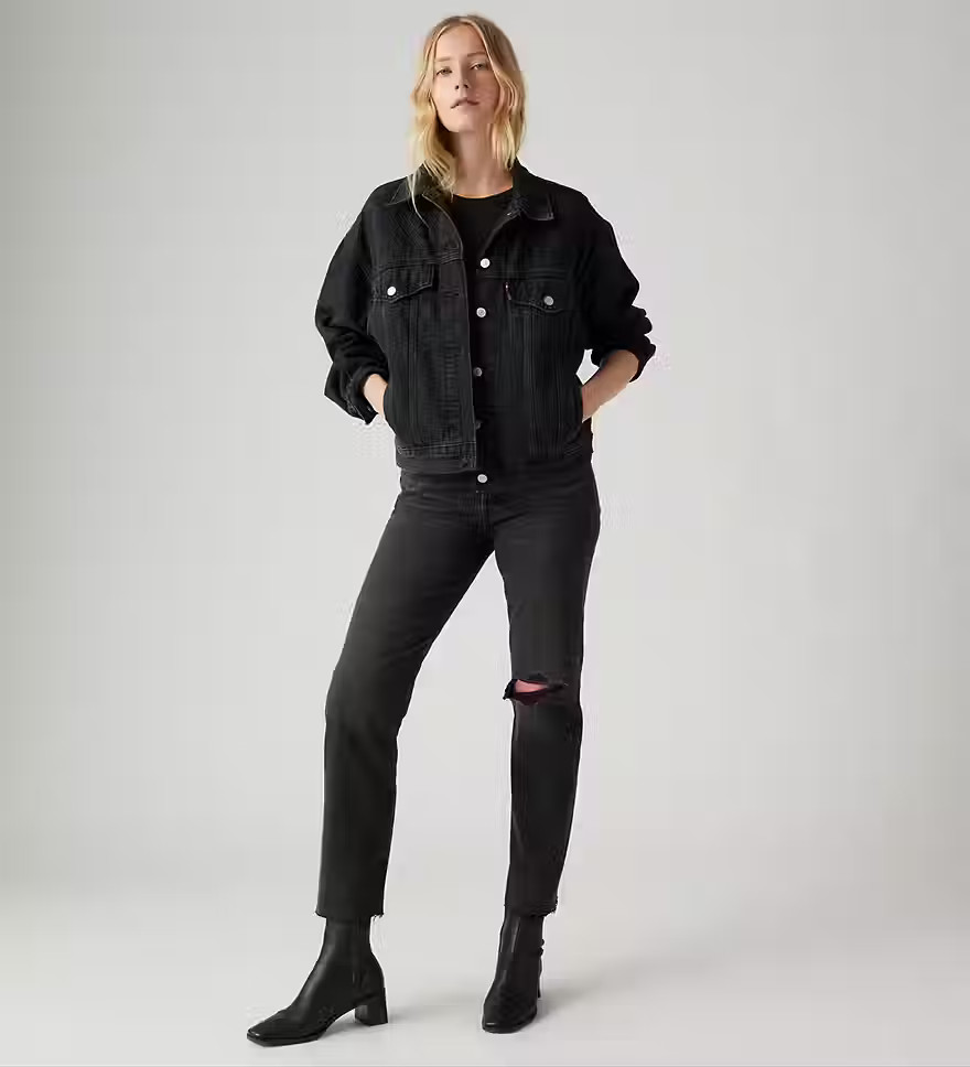 Wedgie Straight Fit Women's Jeans - Black | Levi's® US | LEVI'S (US)