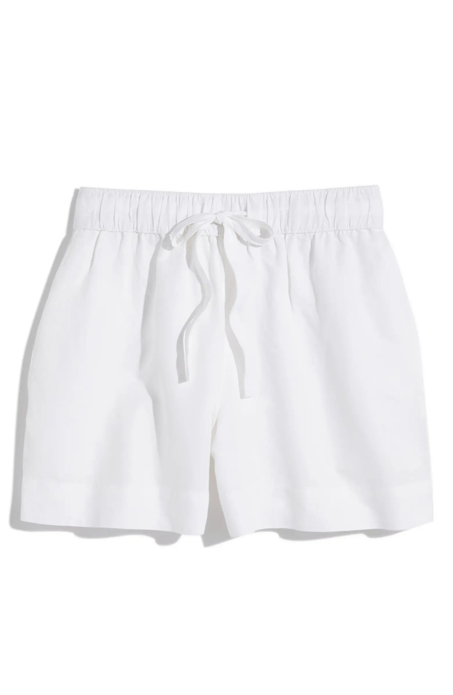 Tie Waist Linen Blend Shorts | Nordstrom