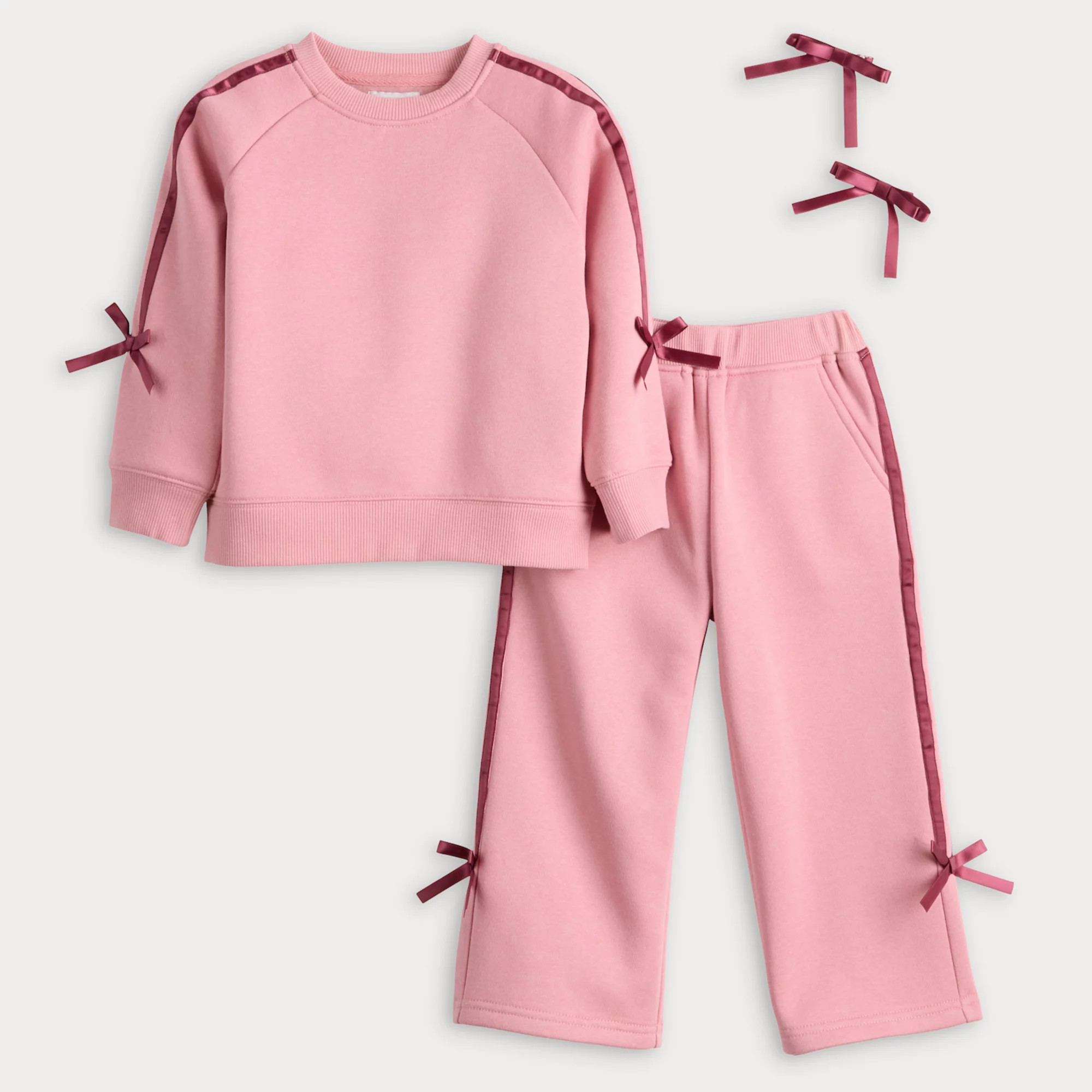 Toddler BTween Fleece Sweatshirt & Wide Leg Sweatpant Set | Kohl's