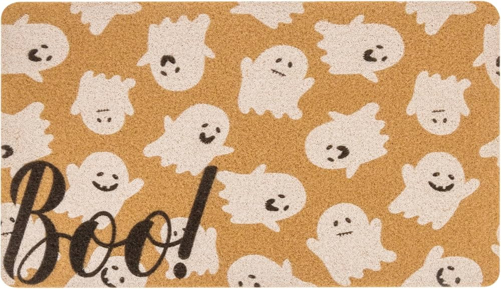 Halloween-Boo-Ghost Welcome-Doormat - Outdoor-Entrance Coir-Non-Slip Fashionable-Mat Indoor Home ... | Amazon (US)