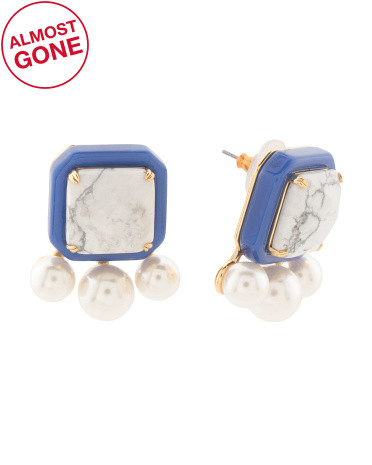 Paddle Button Earrings | TJ Maxx