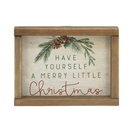 Parisloft Mini Christmas Wood Tabletop Sign with Sentiment - Have Yourself a Merry Little Christmas, Vintage Christmas Decor 7.875 x 1.625 x 6 Inches | Walmart (US)