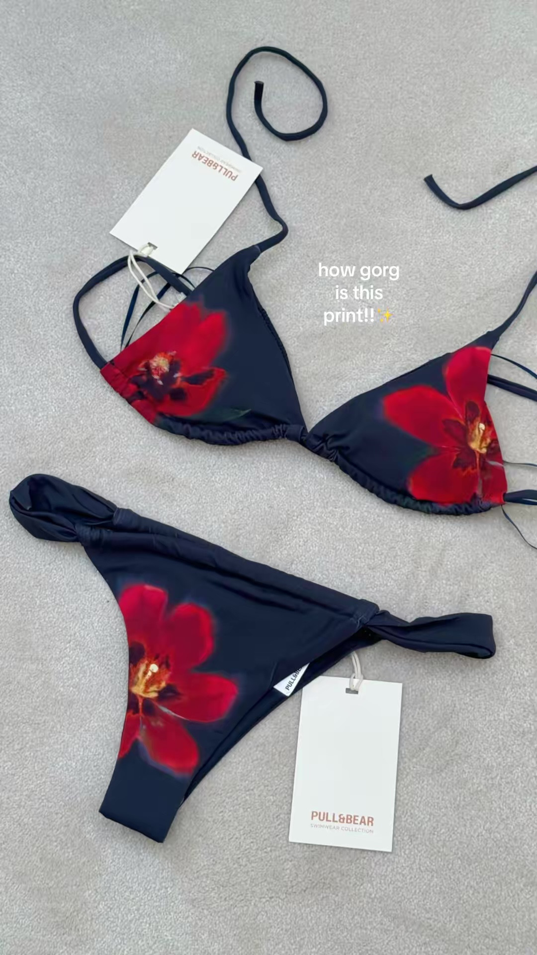 Pull and bear bikini!!🦋

Triangle tie top cheeky bottoms swimwear pull&bear navy red flowers floral print patterns 

#LTKhaul #LTKUK #LTKspring