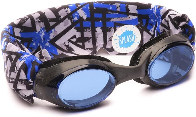 Splash Place SWIM GOGGLES with Fabric Strap - Adult & Kids Swim Goggles - BLUES & GREENS | Amazon (US)