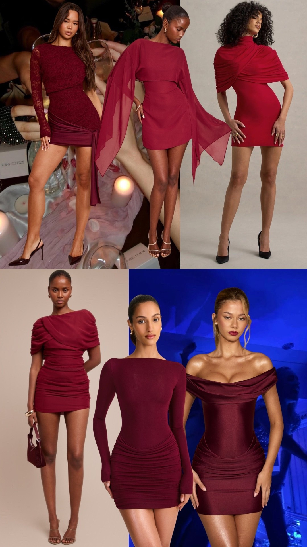 Larger cup size friendly burgundy mini dress!

#LTKuk #LTKwinter #LTKdatenight