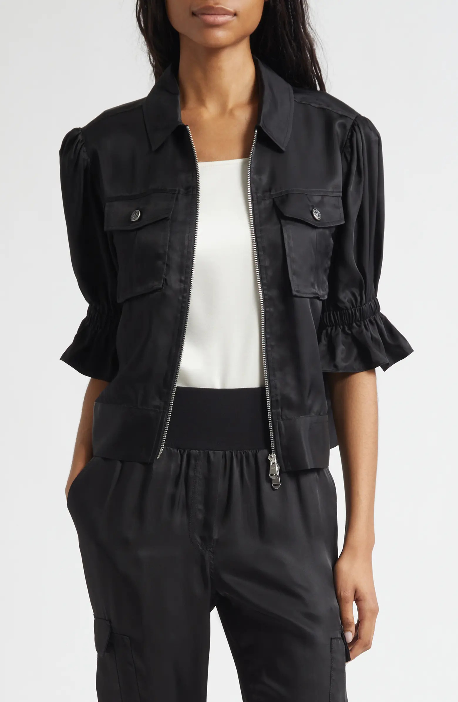 Holly Ruffle Sleeve Jacket | Nordstrom
