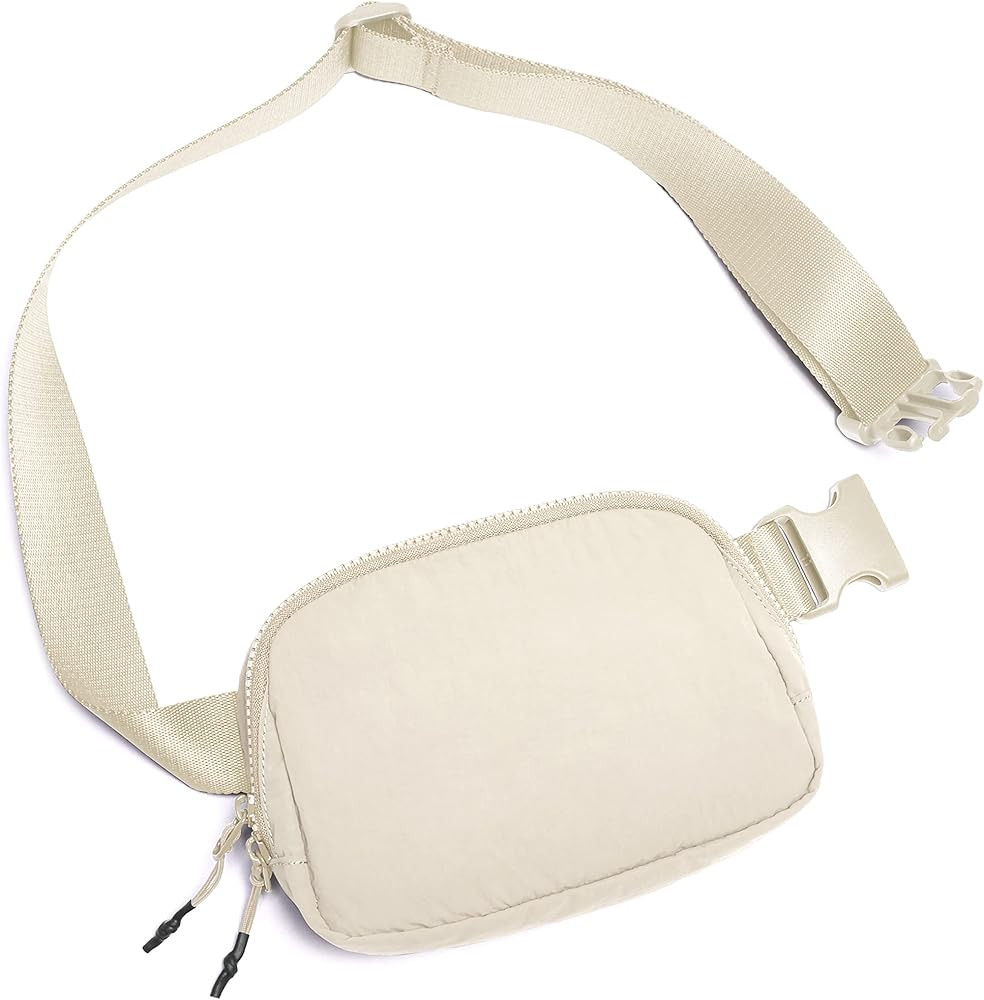 ODODOS Unisex Mini Belt Bag 2.0 with Adjustable Strap 2-Way Zipper Small Waist Pouch for Workout ... | Amazon (US)