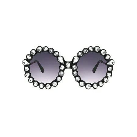 BETSEY JOHNSON LADIES ROUND BLACK NOVELTY SUNGLASS | Walmart (US)