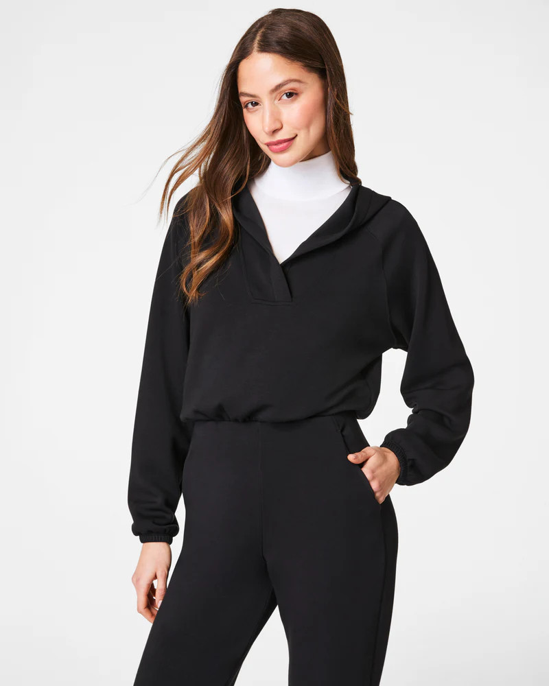 V-Neck Hooded Jumpsuit | Spanx