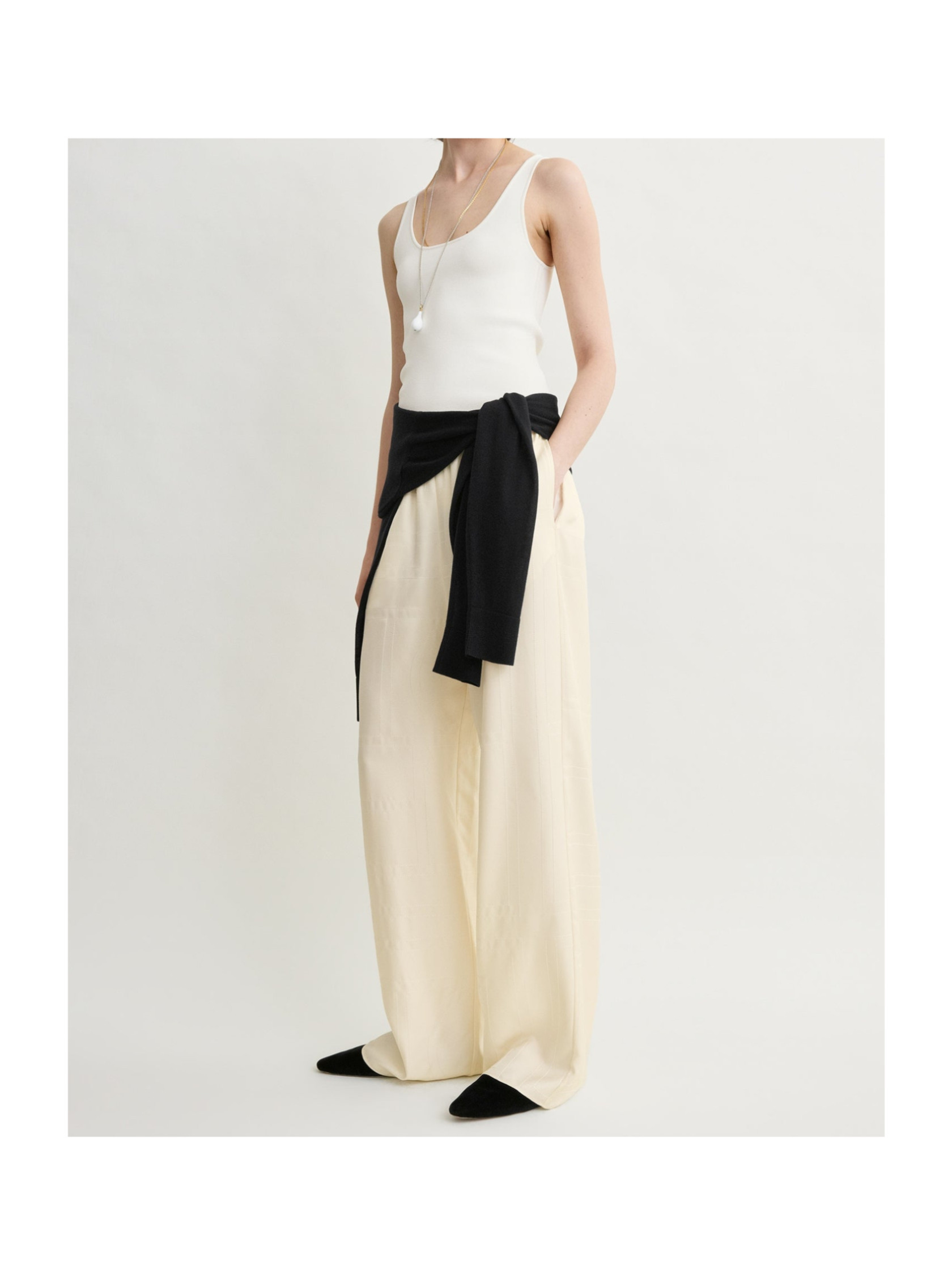 Tot\u00eame Monogram Satin Pajama Bottoms | Senser US