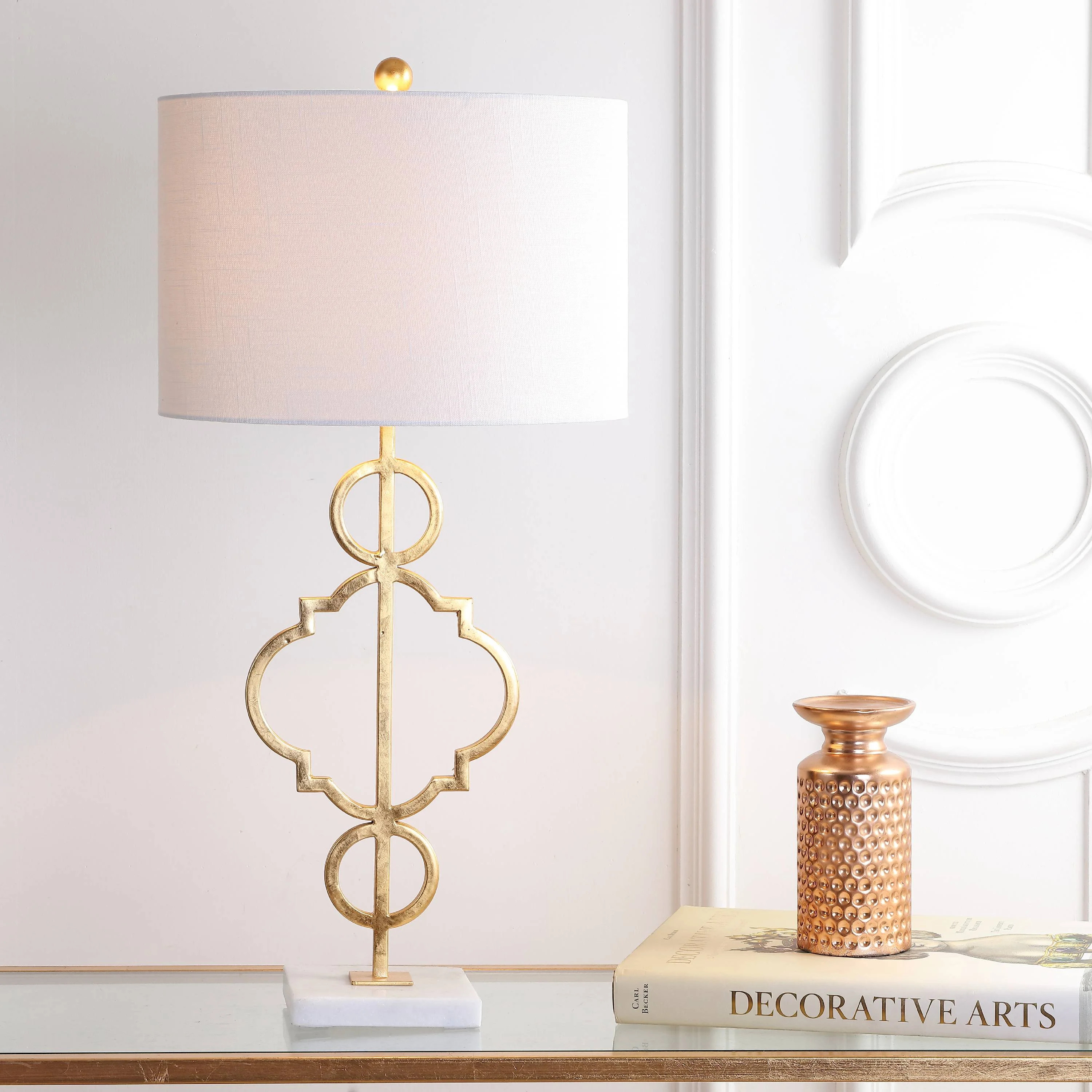 July 31" Metal LED Table Lamp, Gold Leaf | Walmart (US)