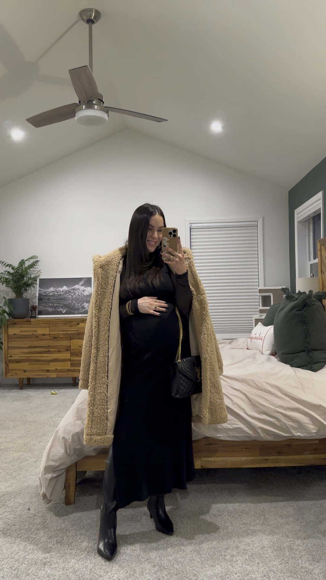 Easy bump friendly date night outfit - jacket and skirt on sale! Wearing xl jacket & skirt (jacket oversized enough to fit baby in his carrier under!) and s top, boots tts 

#LTKBump #LTKFindsUnder100 #LTKWatchNow