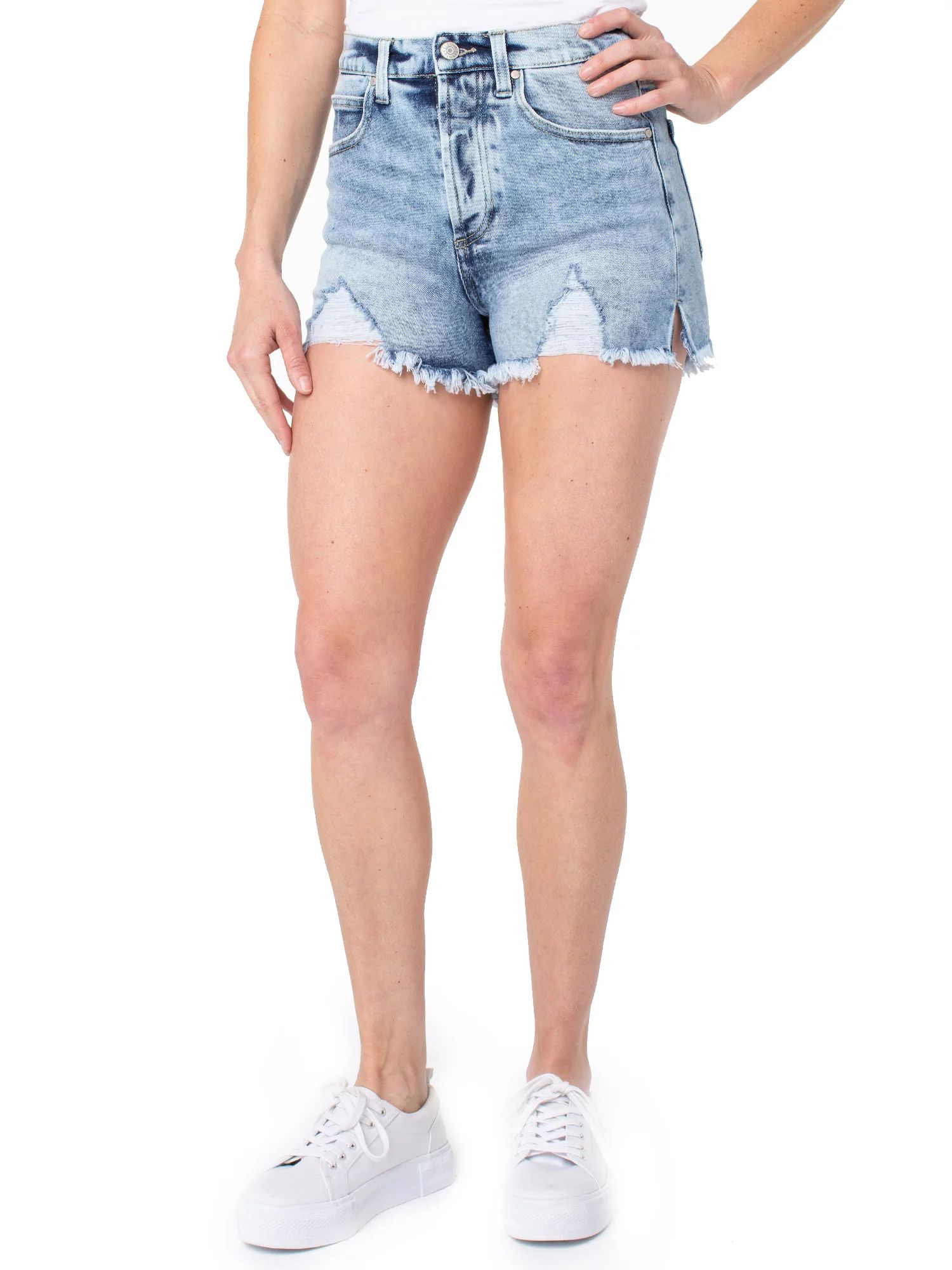 Celebrity Pink Juniors' Ultra High-Rise Fray Hem Shorts | Walmart (US)