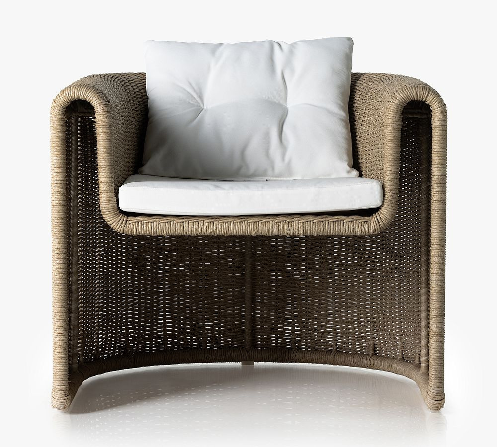 Beldon Wicker Outdoor Lounge Chair | Pottery Barn (US)