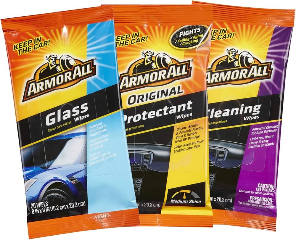 Armor All Wipes 20 Wipes in a Pouch (Protectant, Cleaning and Glass) | Amazon (US)