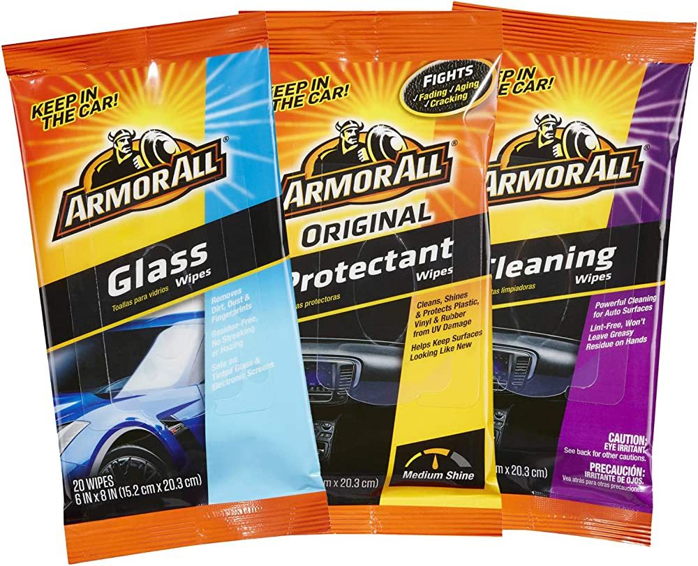 Armor All Wipes 20 Wipes in a Pouch (Protectant, Cleaning and Glass) | Amazon (US)