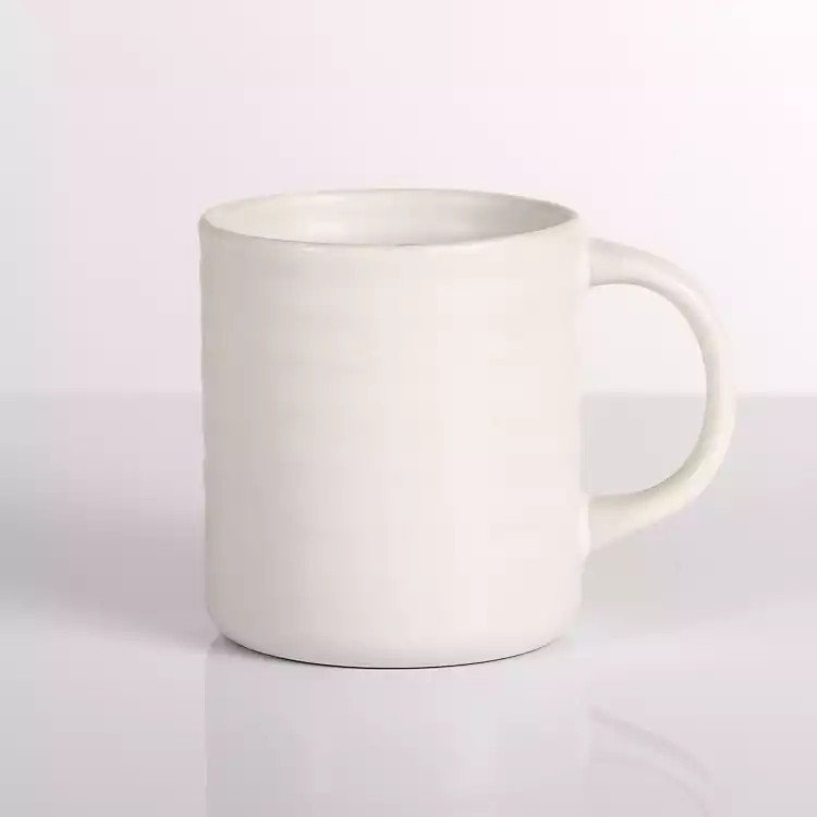 White Ribbed Mug | Kirkland's Home