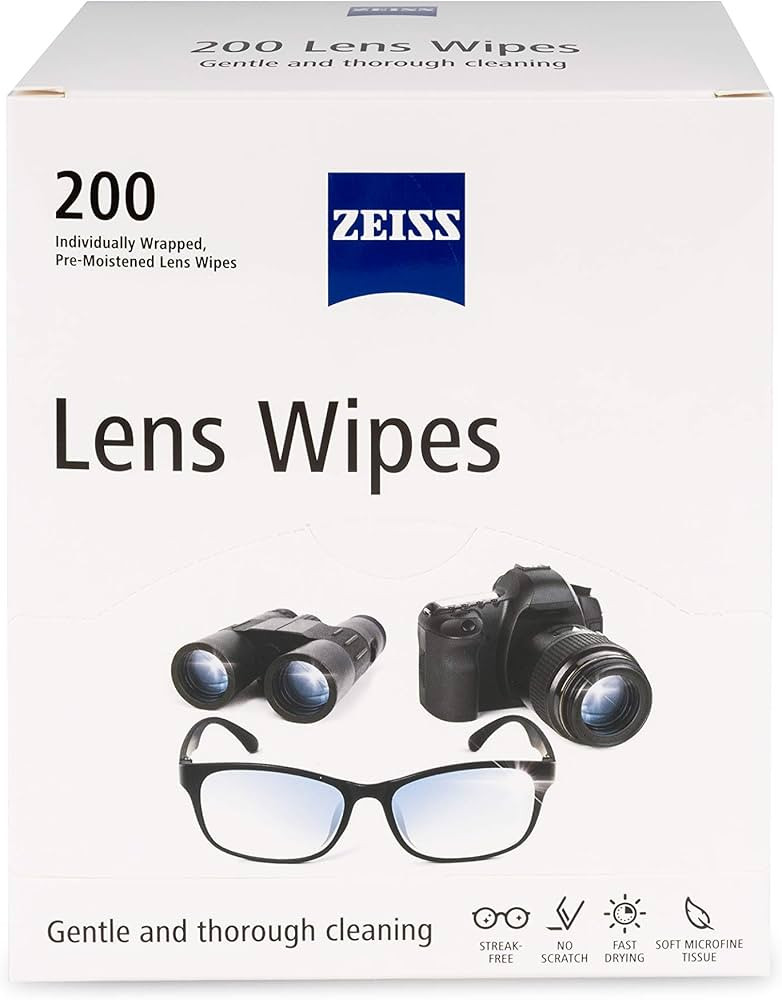 ZEISS Pre-Moistened Lens Cleaning Wipes, 200 Count | Amazon (US)