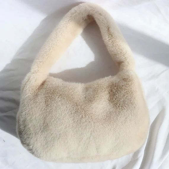 Furry Bag tote Bags High Quality Hand Bag Faux Fur Shopper | Etsy | Etsy (US)