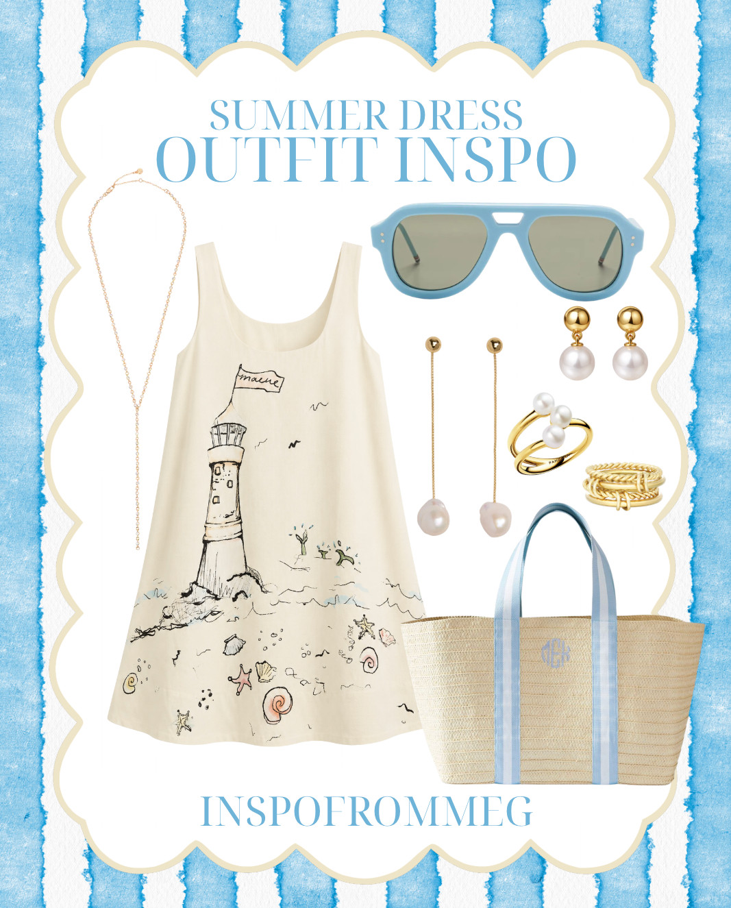 Summer dress outfit inspo 🩵⚓️ summer dress, summer outfits, coastal outfits, beach vacation outfits, vacation outfits beach, Nantucket style, Cape Cod style, coastal grandma, Hamptons style, preppy outfits, resort wear, beachy outfits, vacation style, feminine fashion, lighthouse dress, coastal print dress, nautical outfits, seaside style, woven tote bag, monogram tote, pearl jewelry, gold jewelry, blue sunglasses, classy casual outfits, brunch outfits, graduation guest outfit, country concert outfit, concert outfits, date night outfits, plus size fashion, midsize fashion, curvy fashion inspo, effortless outfits, European summer outfits, girls trip outfits, travel outfits, chic summer style, southern style, everyday outfit inspo, boutique fashion, spring summer outfits, yacht club style, East Coast summer, New England summer style, beach dinner outfit, summer capsule wardrobe, LTK fashion, Amazon fashion, Tuckernuck inspired, Palm Beach style, resort fashion, vacation aesthetic, summer style inspo

#LTKgrwm #LTKootd #LTKSeasonal