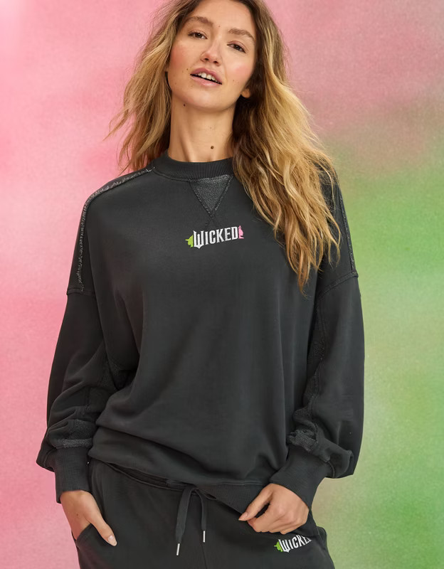 Aerie x Wicked Big Chill Crew Sweatshirt | American Eagle Outfitters (US & CA)