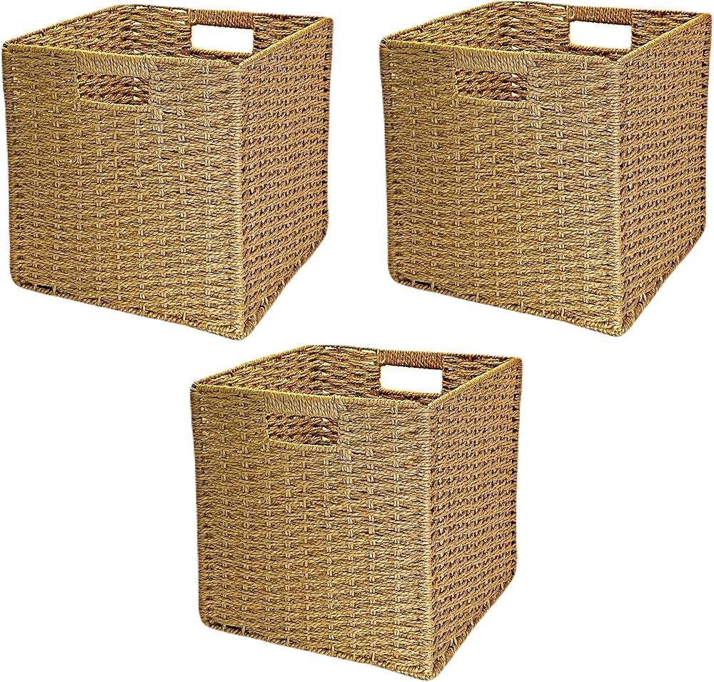 Wicker Storage Cubes 10.5"x10.5" | Amazon (US)