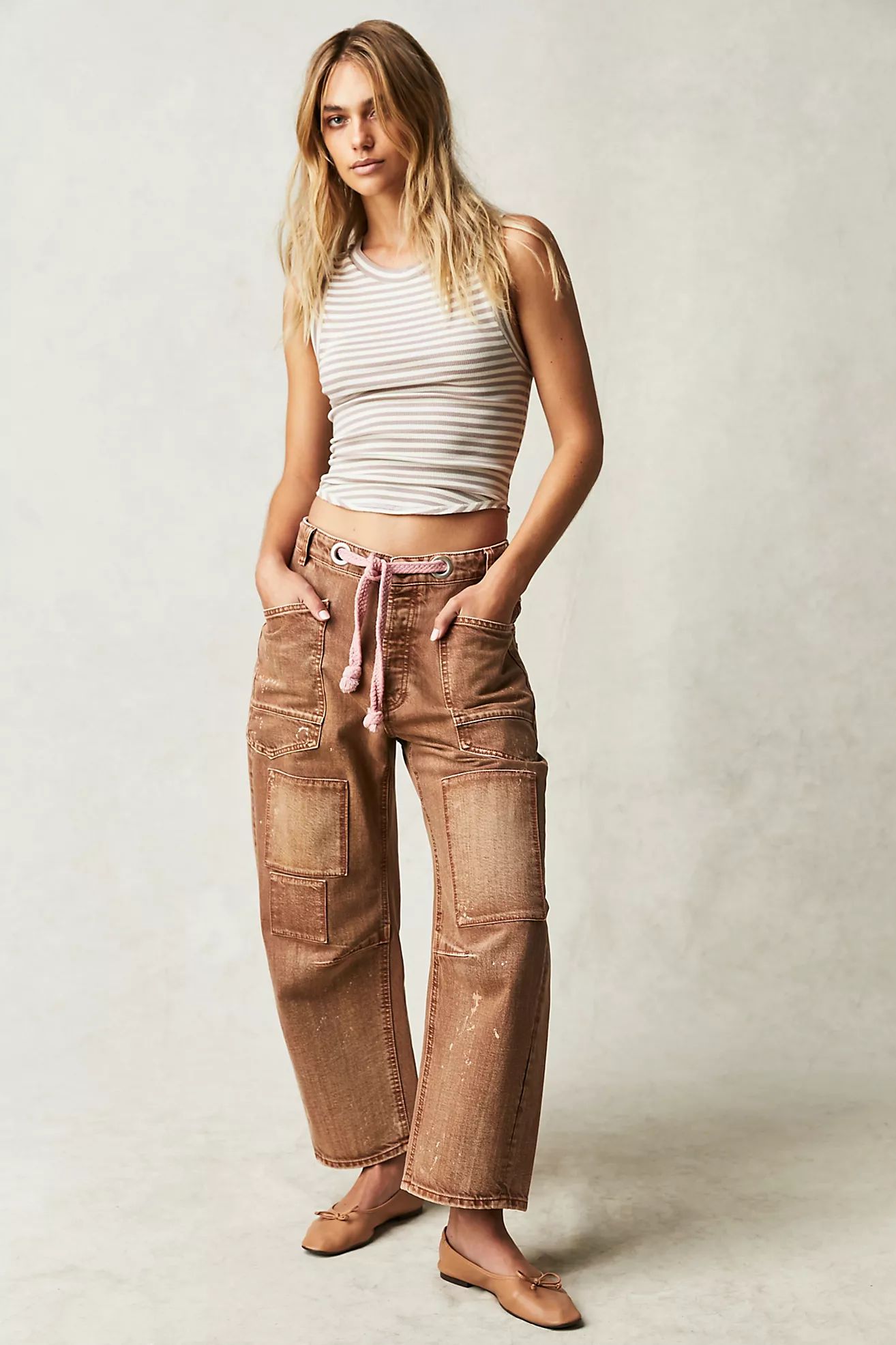 Moxie Pull-On Barrel Jeans | Free People (Global - UK&FR Excluded)