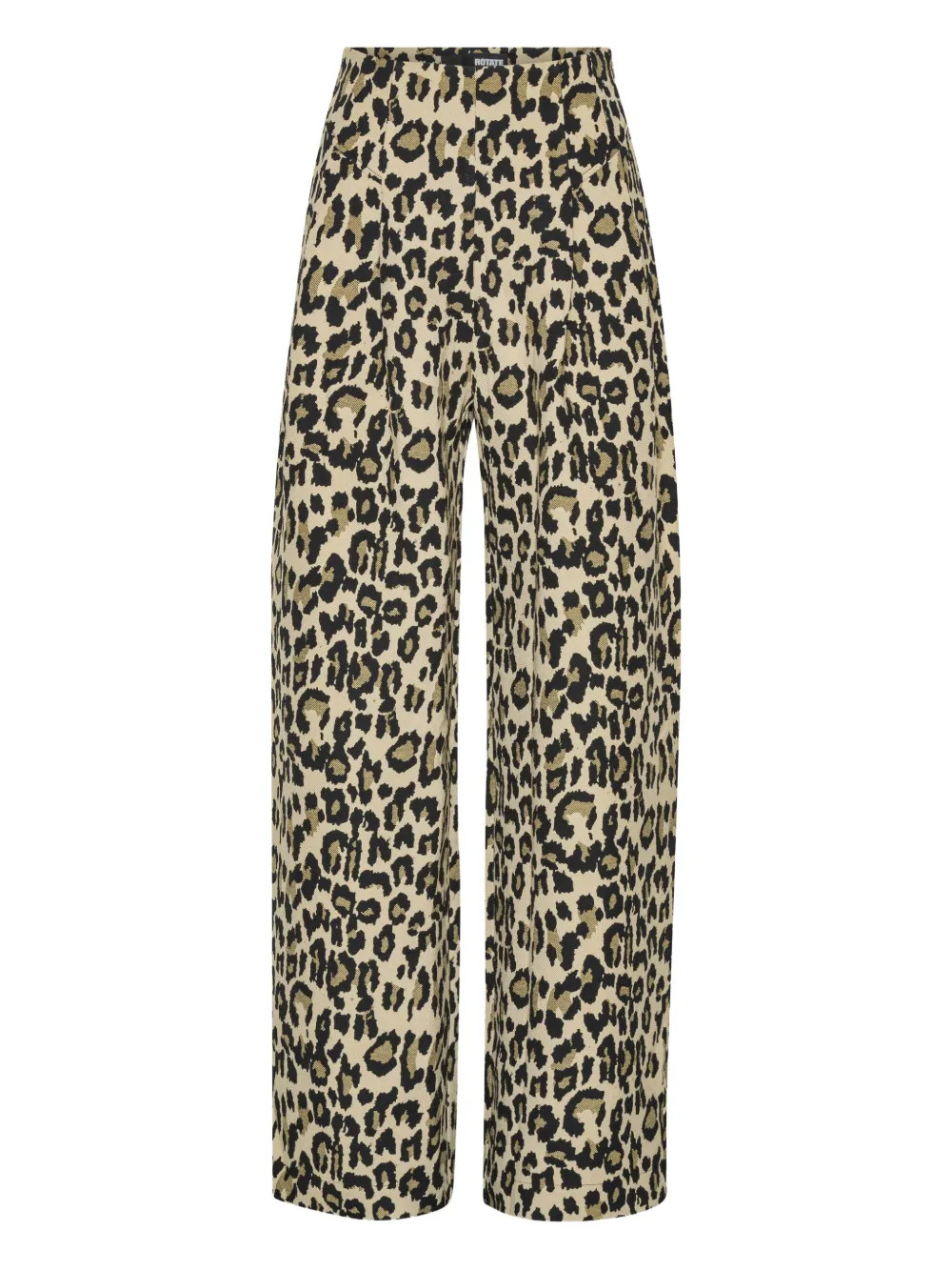 ROTATE BIRGER CHRISTENSEN Pleated leopard-print Trousers | Brown | FARFETCH | Farfetch Global