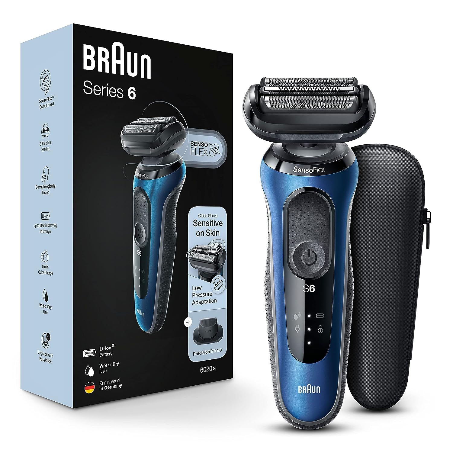 Braun Electric Razor for Men, Series 6 6020s SensoFlex Electric Foil Shaver with Precision Beard ... | Amazon (US)