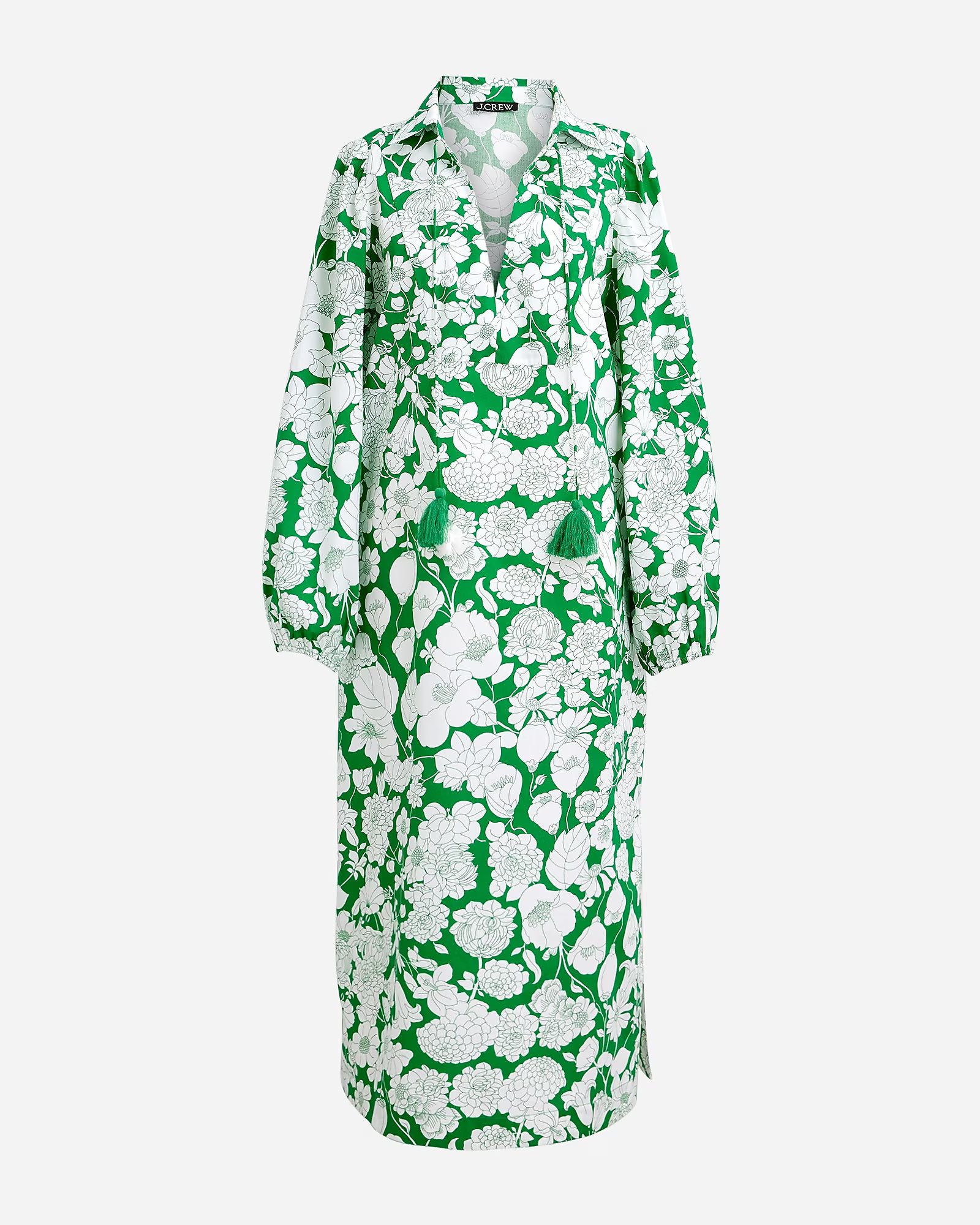 V-neck tunic dress in Kelly floral cotton poplin | J.Crew US