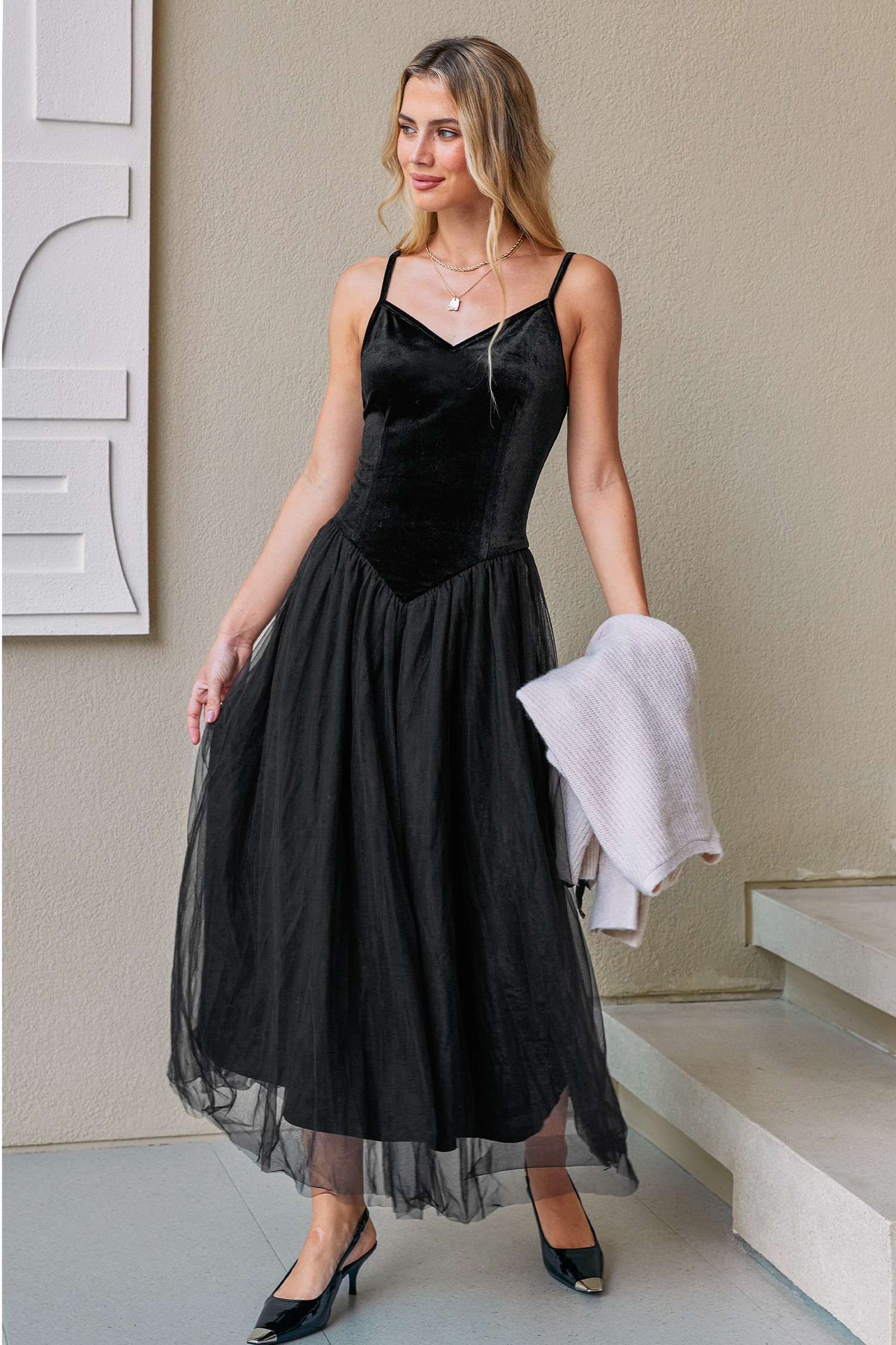 Princess Black Maxi Dress - M | Cupshe US