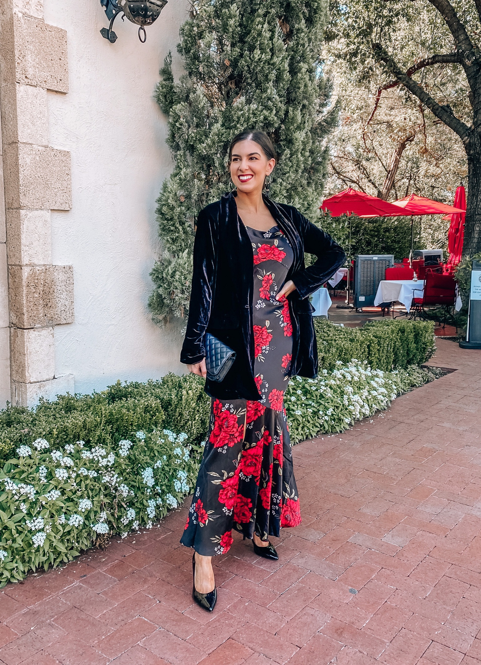 Satin Dress with beautiful floral details! This dress is all that. My favorite if I do say so from my roundup today. It fits so comfortable on and the straps are adjustable. Wearing XS in the dress and blazer. 

Velvet Blazer | Floral Dress | Satin Dress | Fall Dress | Wedding Guest Dress | Cocktail Party Dress 


#LTKSeasonal #LTKwedding #LTKunder100