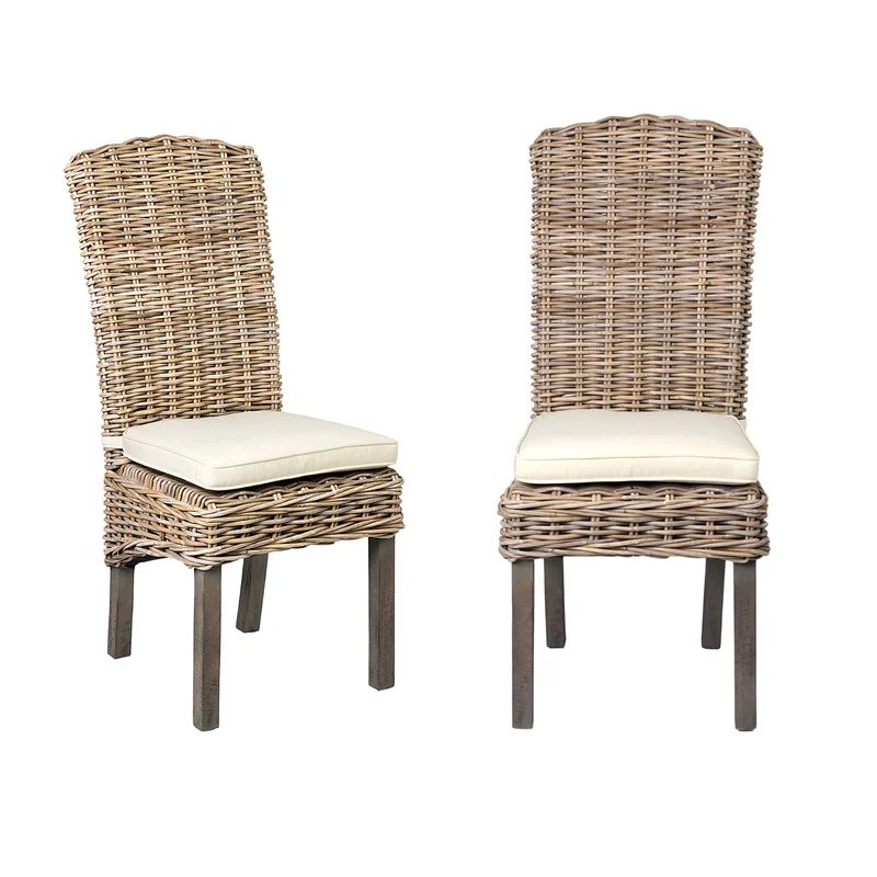 Mabank Side Chair in Gray/Brown (Set of 2) | Wayfair North America