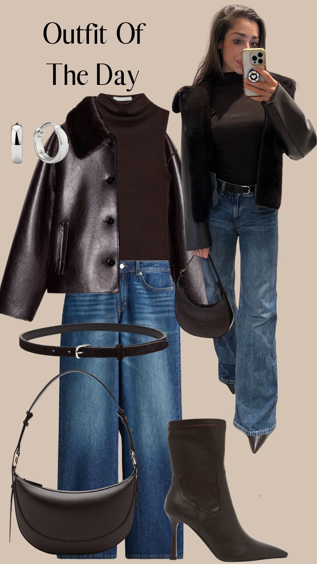 OOTD: Zara reversible jacket, Zara top, H&M jeans, Toteme belt, Schuh boots, ASOS bag, Mejuri earrings 

#LTKjeans #LTKwinter #LTKstyletip