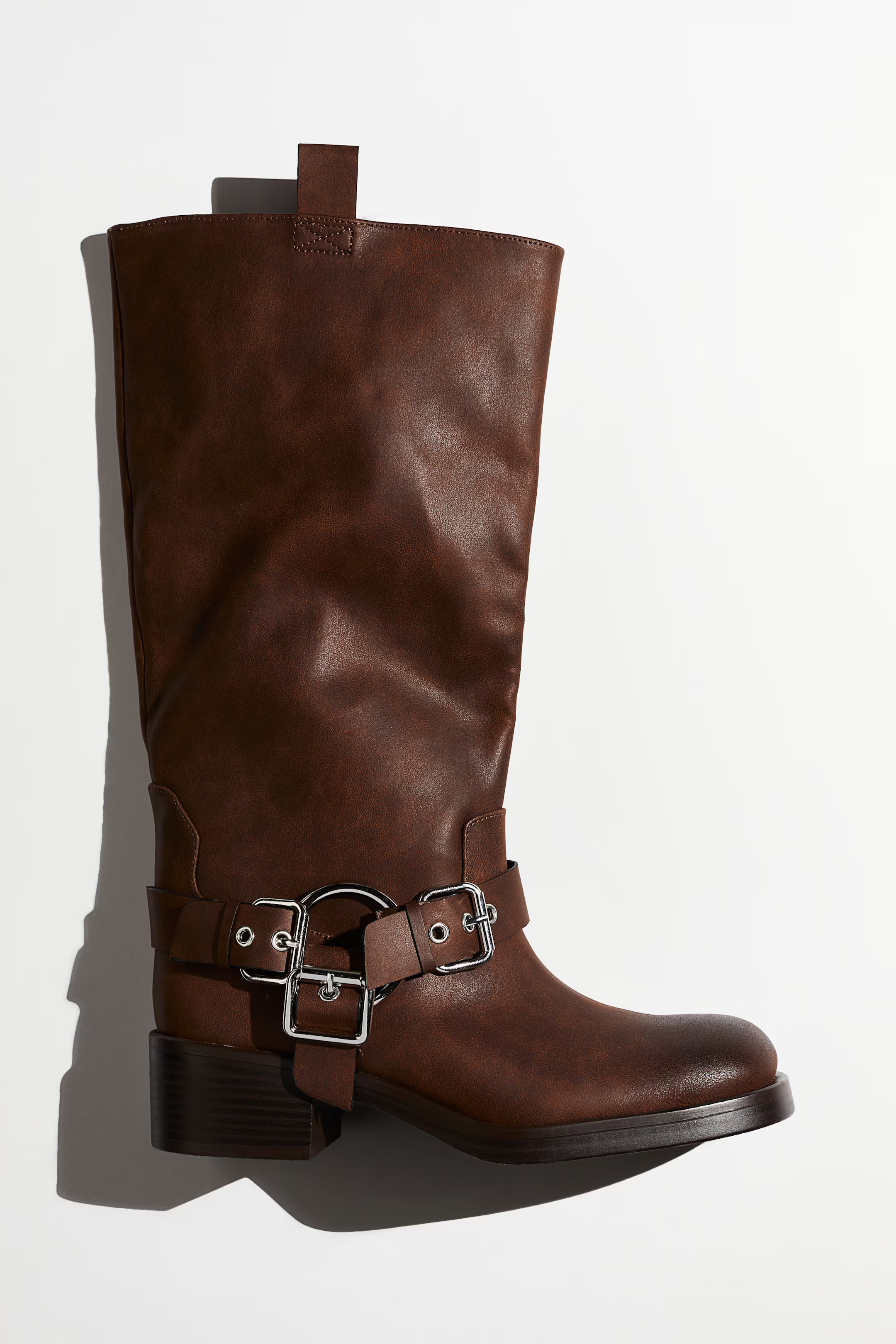 Kniehohe Bikerboots - Dunkelbraun - Ladies | H&M DE | H&M (DE, AT, CH, NL, FI)