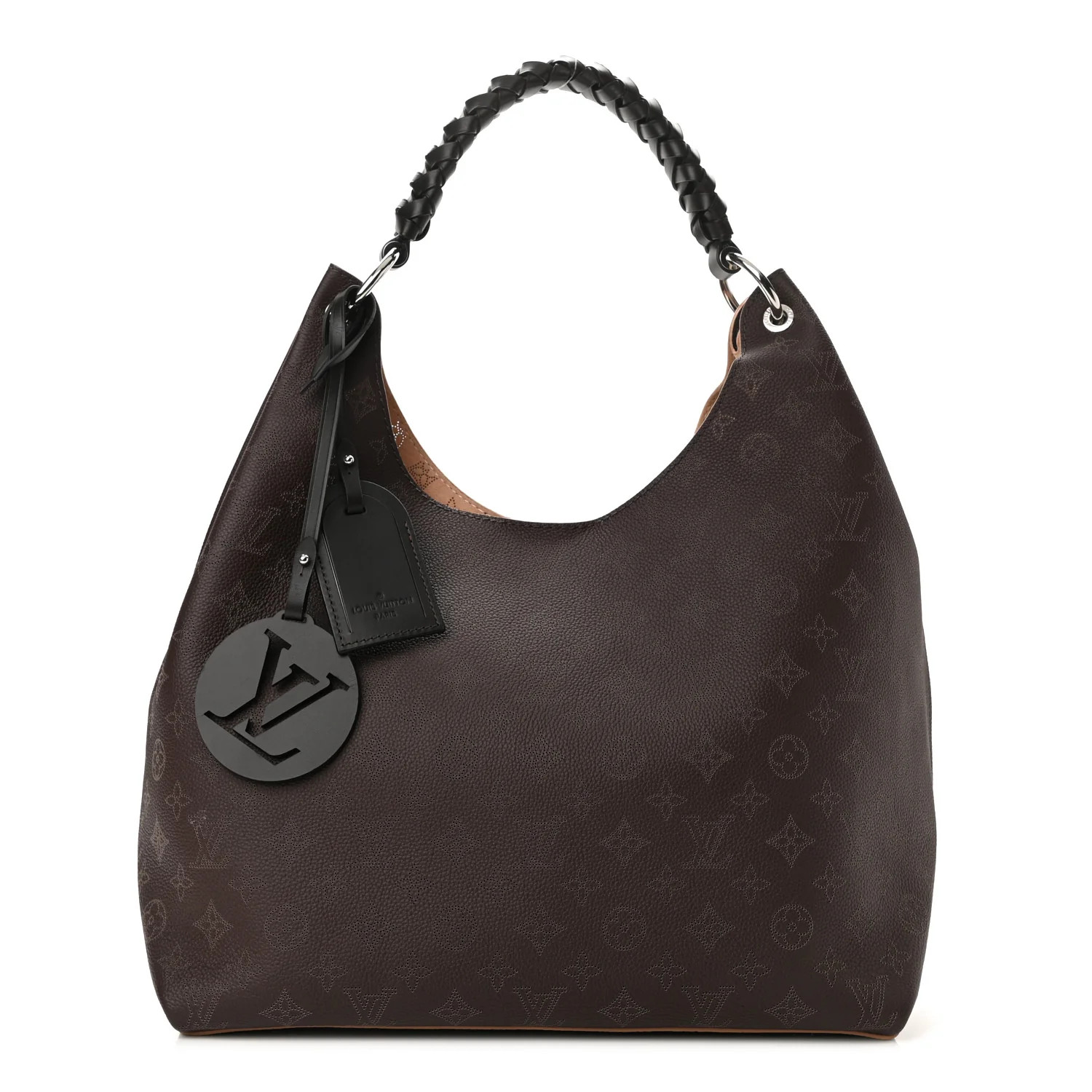 LOUIS VUITTON Mahina Carmel Hobo Chocolate | FASHIONPHILE (US)