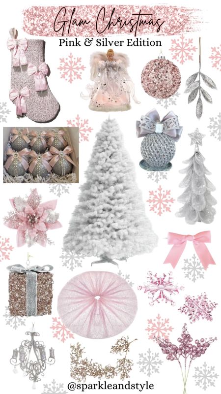 Glam Christmas: Pink & Silver 🩷🩶

Christmas decor, Christmas tree, Christmas ornaments, Christmas ribbon, Christmas tree skirt, christmas stocking, Christmas wreath, Christmas tree topper, Christmas stocking holder, pink and silver Christmas decor, pink and silver Christmas ornaments, velvet pink Christmas ornaments, pink and silver Christmas tree ornaments, pink Christmas tree skirt, pink and silver Angel christmas tree topper, silver sequin Christmas tree, pink and silver Christmas present ornament, silver sequin pink bows Christmas stocking, pink clear snowflakes, silver chandelier ornaments, silver Christmas leaf sprays, pink satin Christmas tree bows, pink and silver poinsettia, pink glitter berry sprays, home interior, home decor, home accessories, home decoration, glam Christmas decor, girly girl Christmas, Luxe Christmas, elegant Christmas, classy Christmas, Christmas tree decorations, Christmas decorations

#LTKhome #LTKSeasonal #LTKHoliday