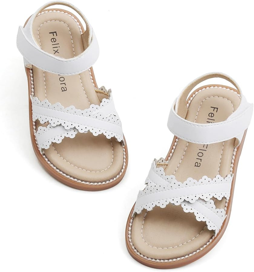 Felix & Flora Toddler Girl Sandals - Little Girl Easter Summer Dress Shoes Lightweight Open Toe B... | Amazon (US)