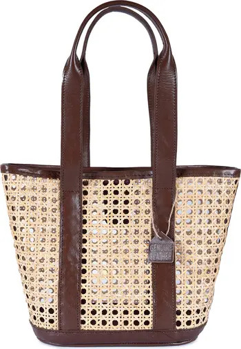Jelavu Sandi Rattan & Leather Tote Bag | Nordstromrack | Nordstrom Rack